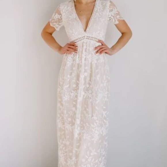 Baltic Born | Ada Maxi Dress | White Lace - Picture 3 of 6